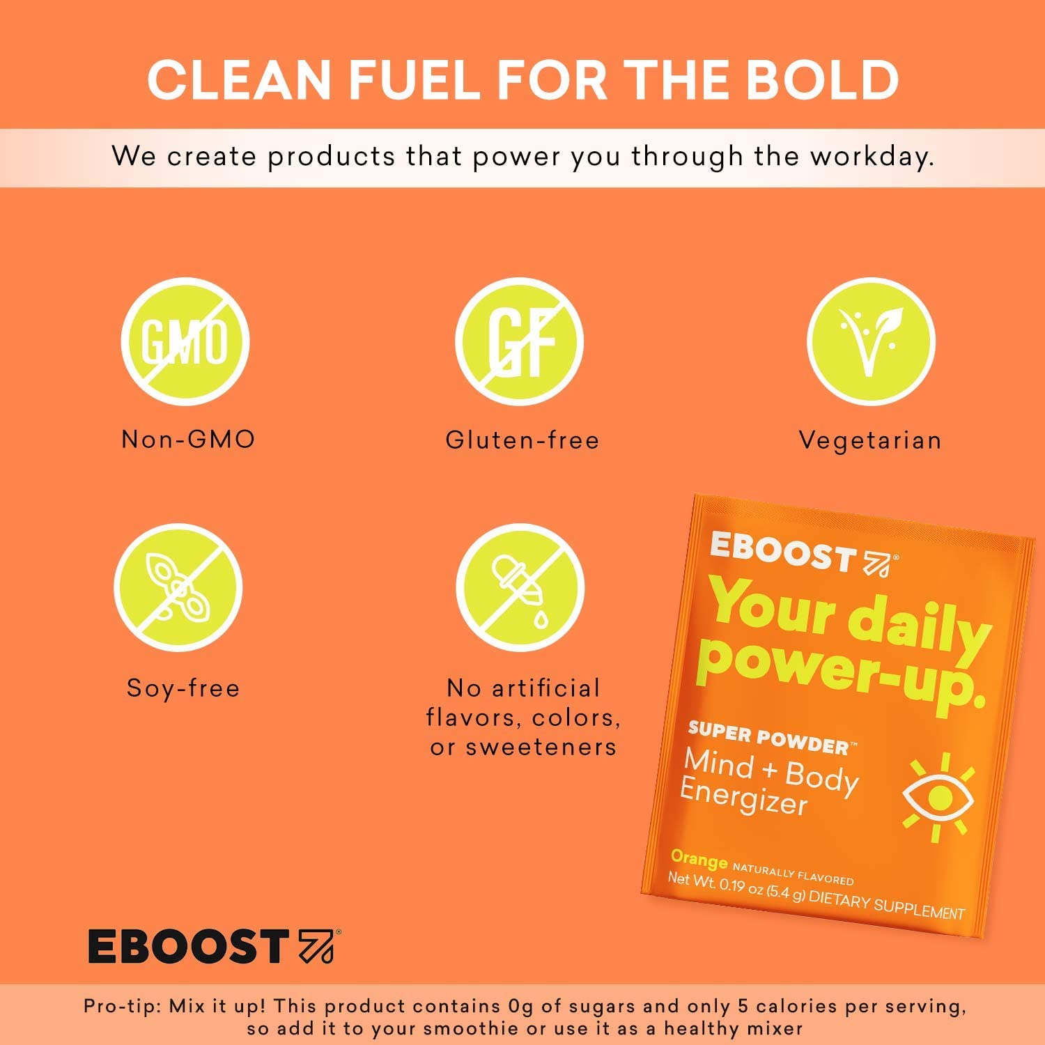 EBOOST Energy Drink & Electrolyte Powder, 20 Packets - Super Powder Pink Lemonade with No Added Sugar - Essential Blend of Vitamins, Nootropics & Natural Caffeine and Hydration - Pre & Post Workout - Image 7